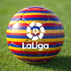 西班牙足球甲级联赛官方Logo - 彩色条纹足球图案